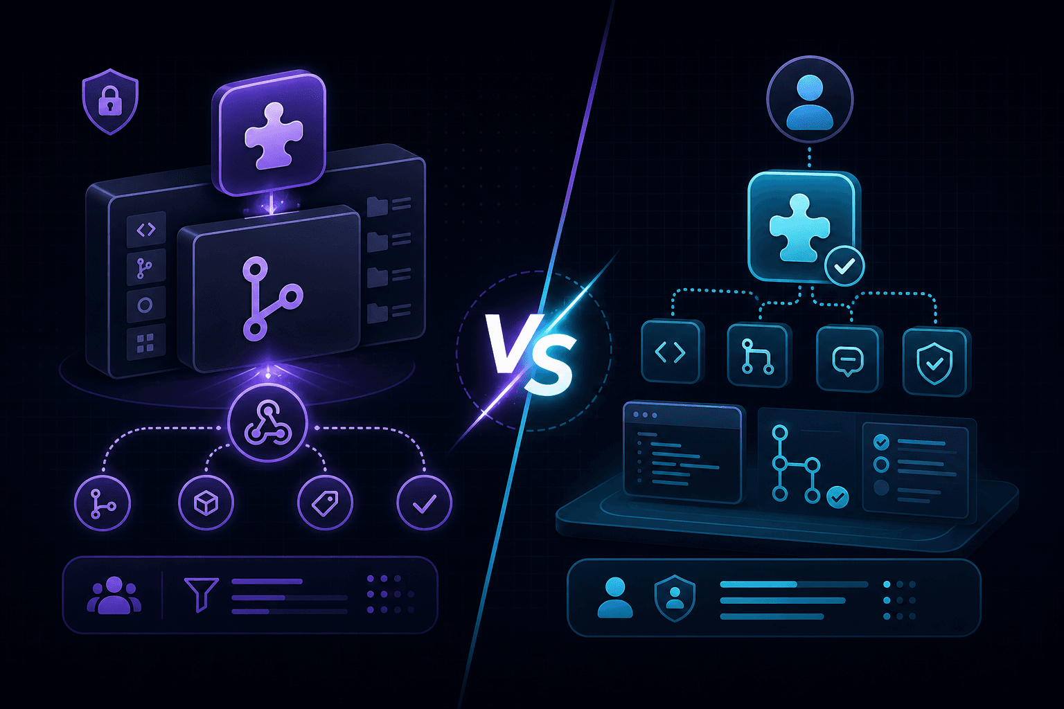 A comparison of an installed app versus a user-authorized app receiving webhooks.